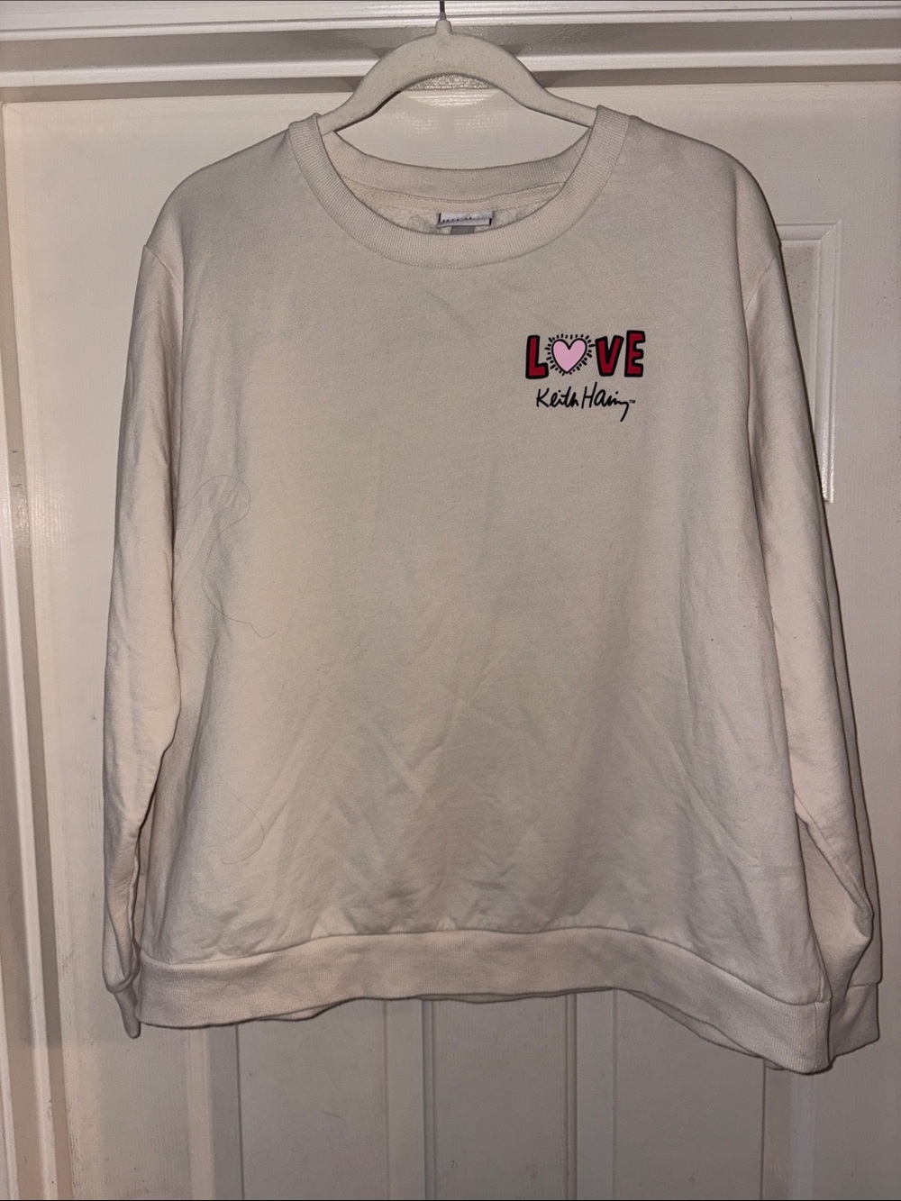 Keith Haring Super Soft Long Sleeved Crewneck Top Graphic Lounge Sweatshirt